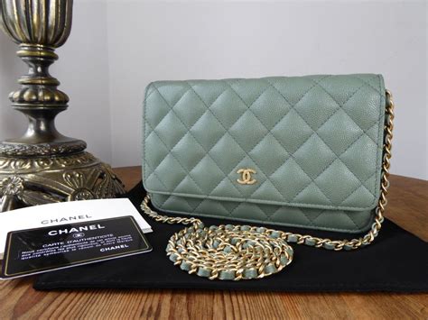 chanel wallet on chain khaki|genuine Chanel wallets.